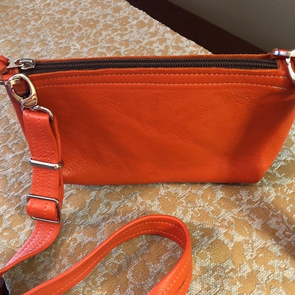 small orange handbags